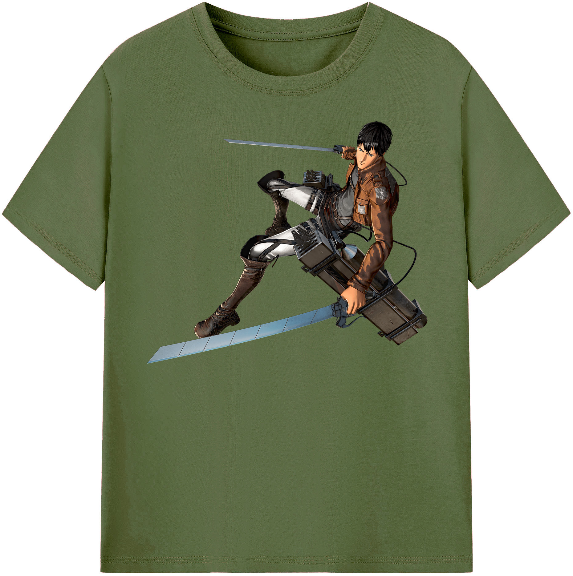 （画像用） 進撃の巨人 ベルトルト・フーバー Attack on Titan Bertholdt Hoover 綿100％半袖Tシャツ（フロントプリント）